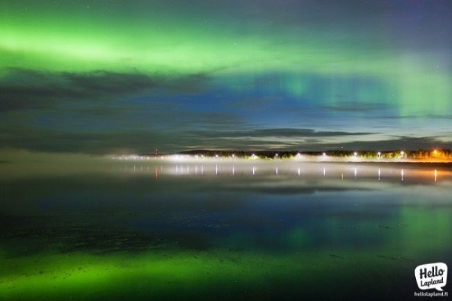 Aurora Boreal en Rovaniemi usando un objetivo de 35mm 