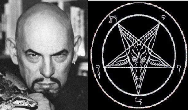 Anton LaVey y Sigilo-de Baphomet símbolo de la Iglesia de Satan 