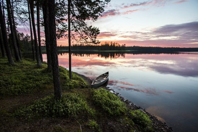 Atardecer de verano en el Parque Nacional de Hossa