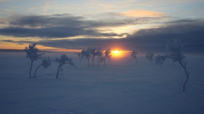 Atardecer en el Espacio Natural Protegido de Kaldoaivi 