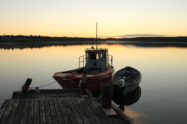 Atardecer en la isla de Hailuoto