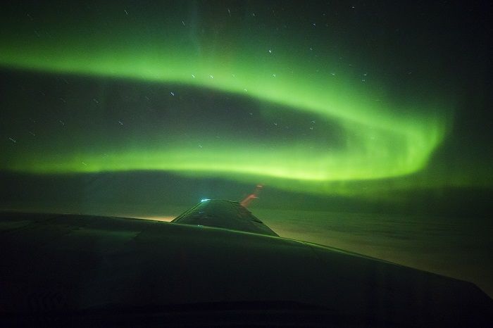 Aurora Boreal desde el avión Piper PA31