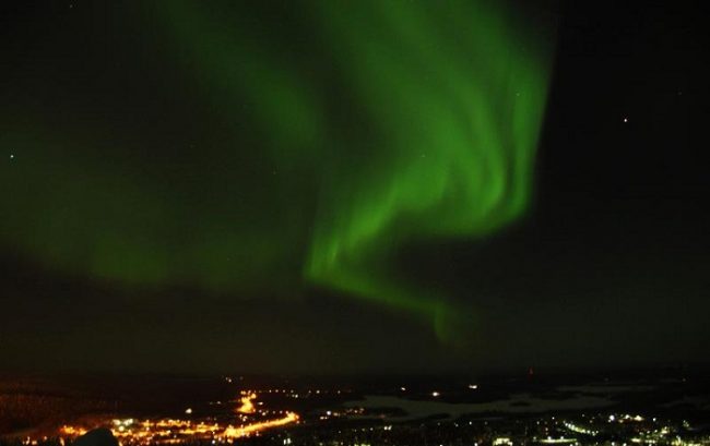 Aurora Boreal en el cielo de Ruka 