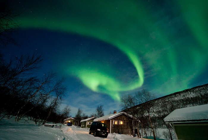 Aurora Boreal en el hotel Holiday Village Valle