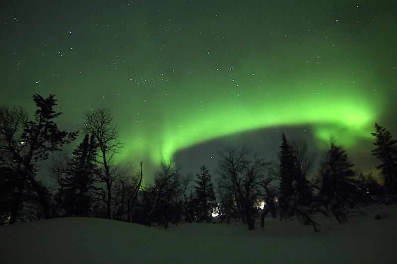 Aurora boreal, Saariselkä, Finlandia