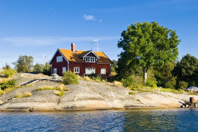 Cabaña en algún lugar del Archipiélago de Turku en Finlandia 