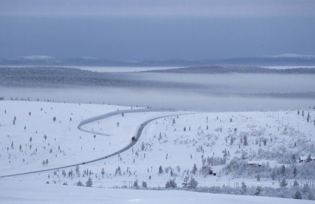 Carretera de Saariselkä a Ivalo 