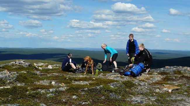 En la cima de Kilopää en el Parque Nacional Urho Kekkonen 