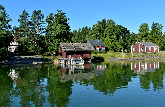 En la isla de Pentala en el archipiélago de Espoo