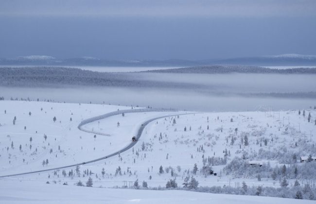 Espectacular vista desde la cima de Kaunispää. Carretera Ivalo-Rovaniemi 