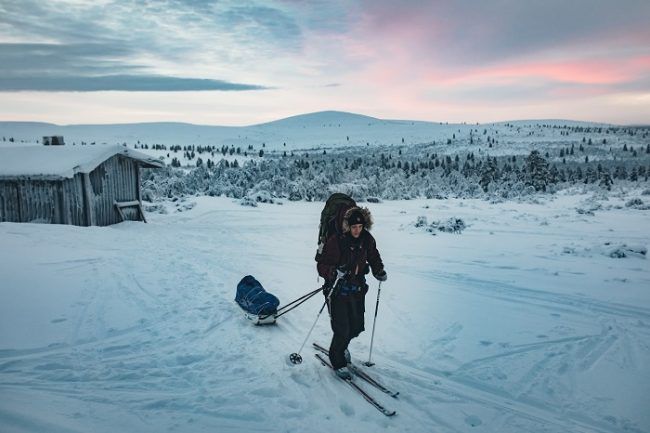 Esquí de travesía en el parque nacional Urho Kekkonen 