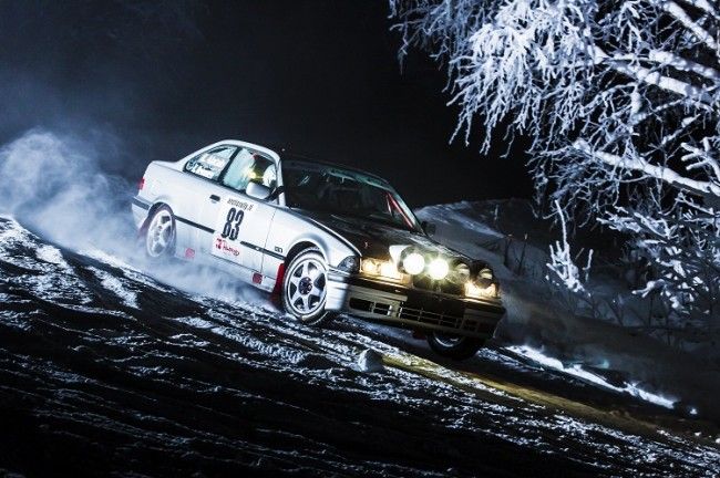 Etapa nocturna. Arctic Lapland Rally