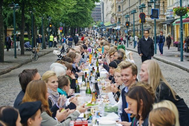 Fiesta popular en Helsinki 