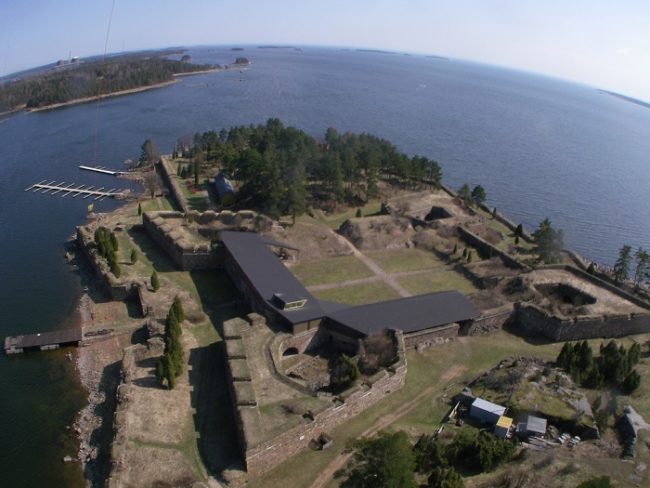 Fortaleza de Svartholm desde el aire 