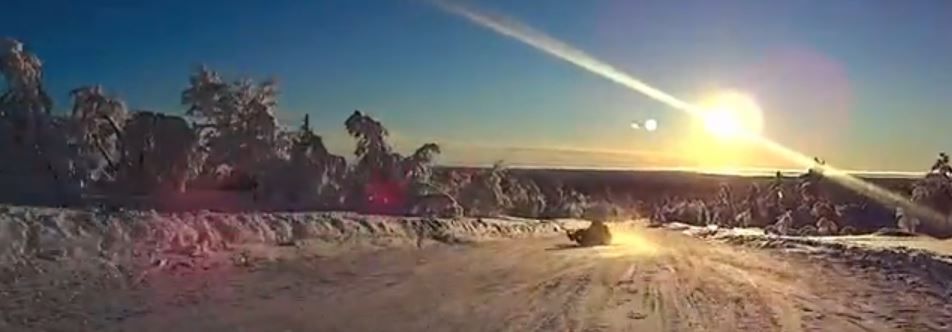 Captura de pantalla del video de bajada en pulka de Emilio Rey en Saariselkä