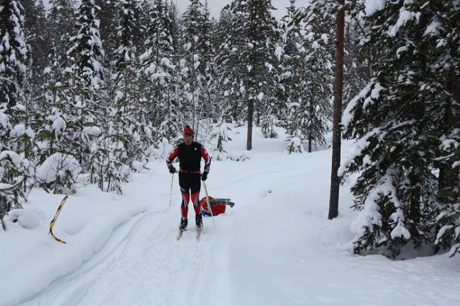 Giovanni Bonazzi vencedor de la Rovaniemi150 en la categoría de esquí en el año 2016 