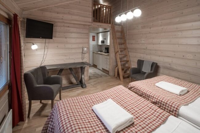 Habitación-estandar-del-hotel-Ounasvaara-Chalets_fotoLaplandHotels