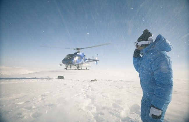 Helicóptero turístico en Kilpisjarvi 