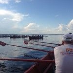 Agrupamiento de barcas antes de llegar a Kemijärvi