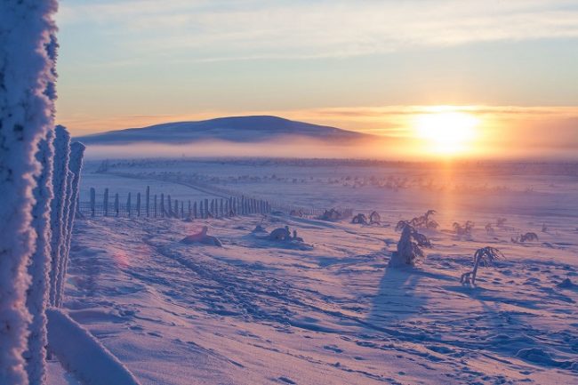 Paisaje invernal en Galdotieva