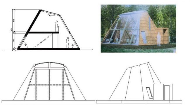 Plano de las nuevas cabañas de cristal 