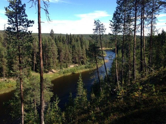 Río Oulankajoki en el Karhunkierros, Ruta del Oso