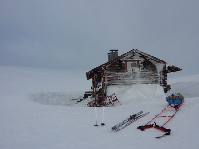 Refugio Halti a pocos kilometros de la cima 