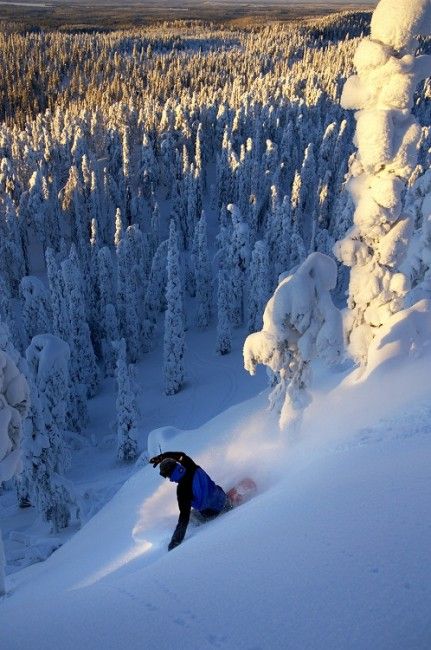 Snowboarding en Ruka 