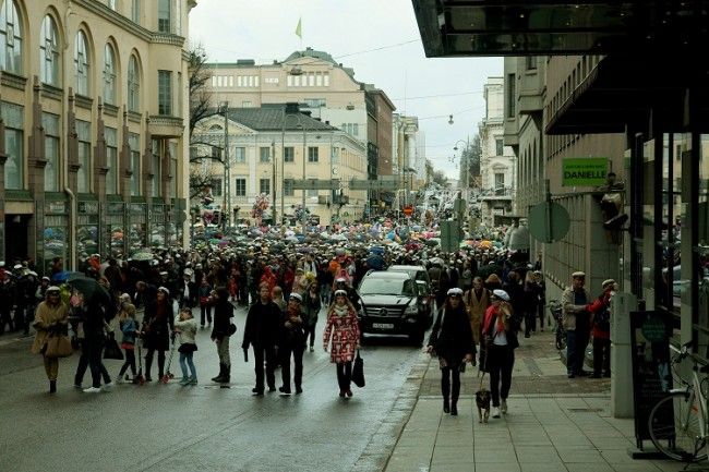 Vappu. Estudiantes en Helsinki 