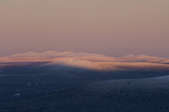 Vista de la zona de Pallas desde Ylläs 