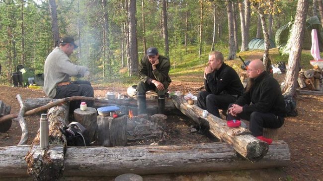 Zona de camping en el Parque Nacional Urho Kekkonen