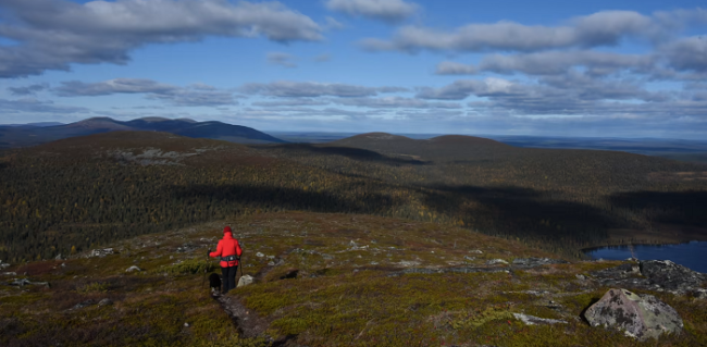 Durante la excursión que nos lleva a la cima de Sammaltunturi donde se registra el aire más limpio del Mundo (foto:VisitFinland)