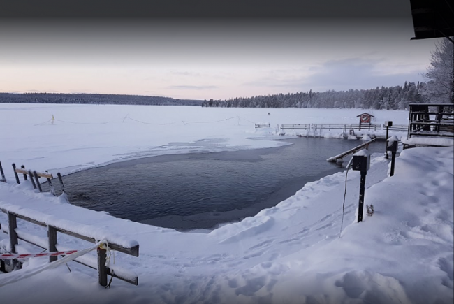 La piscina de invierno del hote Jaris. Para los más valientes 