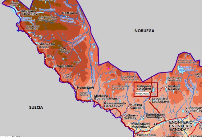 Mapa mostrando la ubicación de Galdotieva 